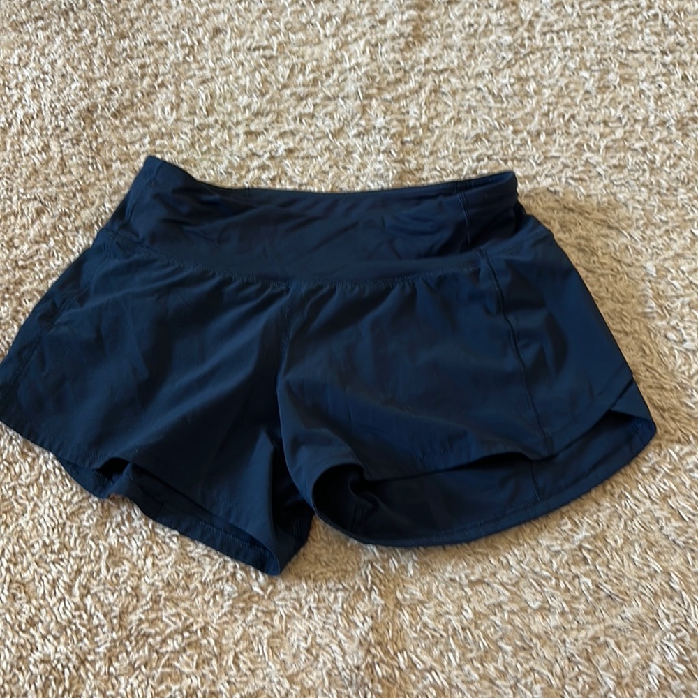 Navy mid rise 4 inch lululemon speed ups